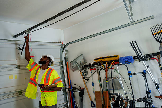 Professional Garage Door Panel Replacement technician working in Bishopville, SC